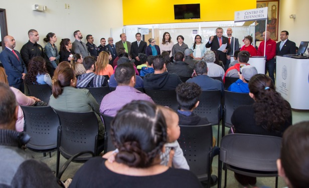 The Mexican consulate in Albuquerque announced they are currently working on collateral agreements to provide legal counsel to non-Mexican nationals living in the U.S.. The inauguration of the “immigrant Defense Center” comes a few days after President Trump’s first address to Congress where we called for a ‘merit-based immigration system’. (Photo: Isaac J. De Luna)